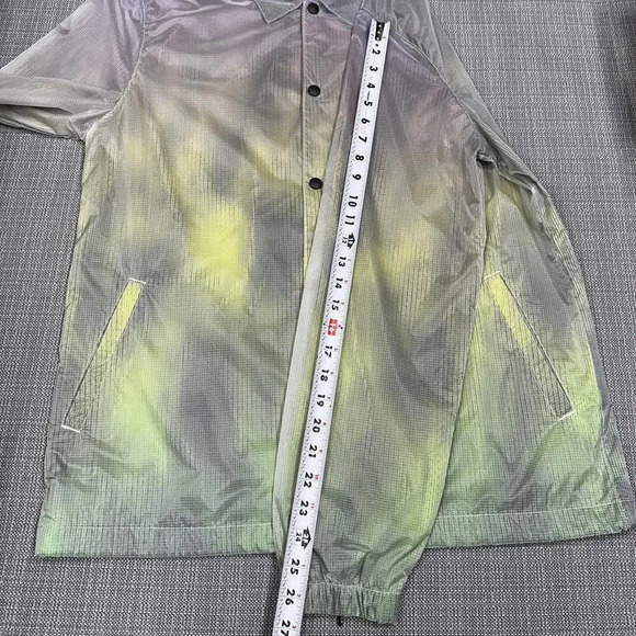 NWT Oakley Instacop Sunset Coaches Full Zip Rain Windbreaker Jacket Neon Green L - Picture 12 of 13